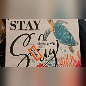 Stay Salty Wall Art with Sea Turtle Design